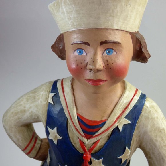 Leo & Marilyn Smith Folk Art Sculpture MS. LIBERTY - Picture 3 of 10